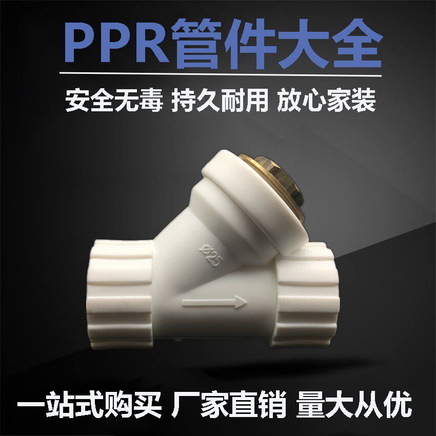 Thickened PPRY Type Filter 20 25 32 32 40 5063PPR Filter 4 6 Points 1 Inch PPR Plumbing Accessories