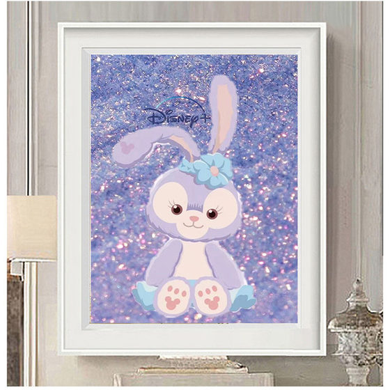 Cartoon diamond painting full of diamonds and stars dew point diamond cross stitch 2021 new style bedroom children's room rabbit diamond embroidery