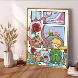 Мультфильм аниме бриллиантовая живопись 2023 Новая спальня маленькая принц розовая наклейка буровая наклейка по перекрестному общеру