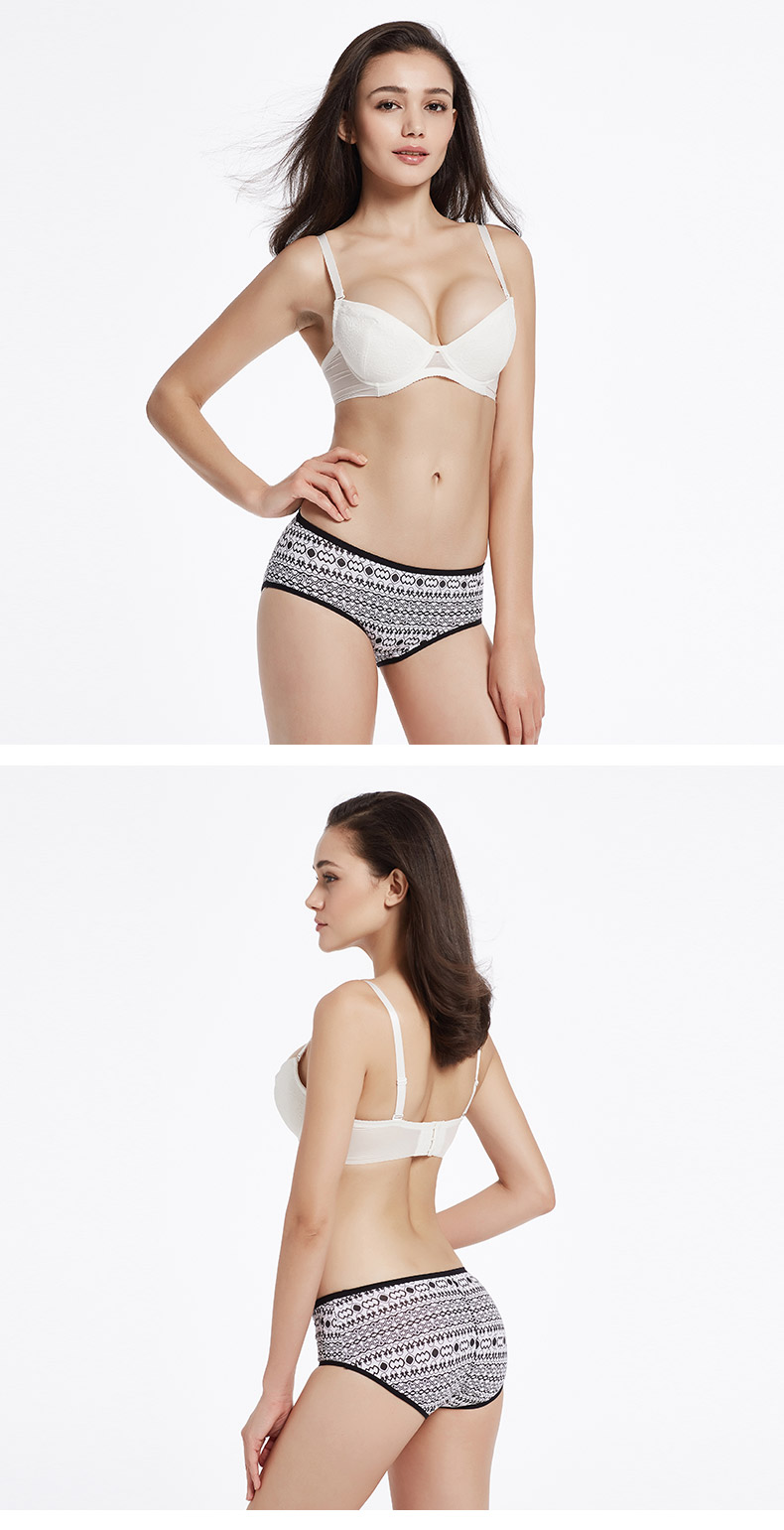 Playboy couple đồ lót nam boyshort cotton thoáng khí quần lót nữ gợi cảm thời trang in ấn cá tính quan lot lot khe