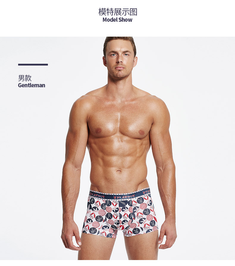 Quần lót nam Playboy Quần lót cotton thoáng khí Tóm tắt của phụ nữ Thời trang In Sexy Cá tính Cặp đôi Đồ lót đồ lót