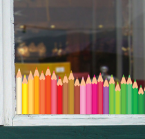 Skirting wall stickers waist stickers Wall self-adhesive stickers decorative creative pencil kindergarten primary school classroom layout