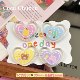 Acrylic Summer Ice Transparent Series Milk Carton Heart Pillow Through-Hole Beads Heart Pieces DIY Beading Accessories