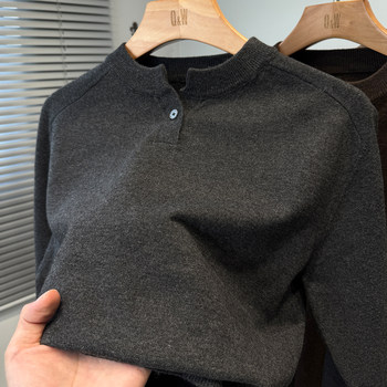 American thin henley collar sweater for men American thin henley collar sweater for men