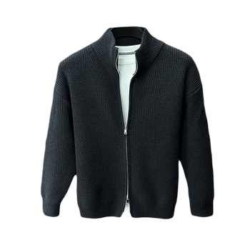 Cardigan stand collar zipper cardigan sweater Cardigan stand collar zipper cardigan sweater