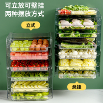 Kitchen prepared vegetable shelving accessories dish theorist wall-mounted containing multilayer storage rack mesh red supplies Home Grand total