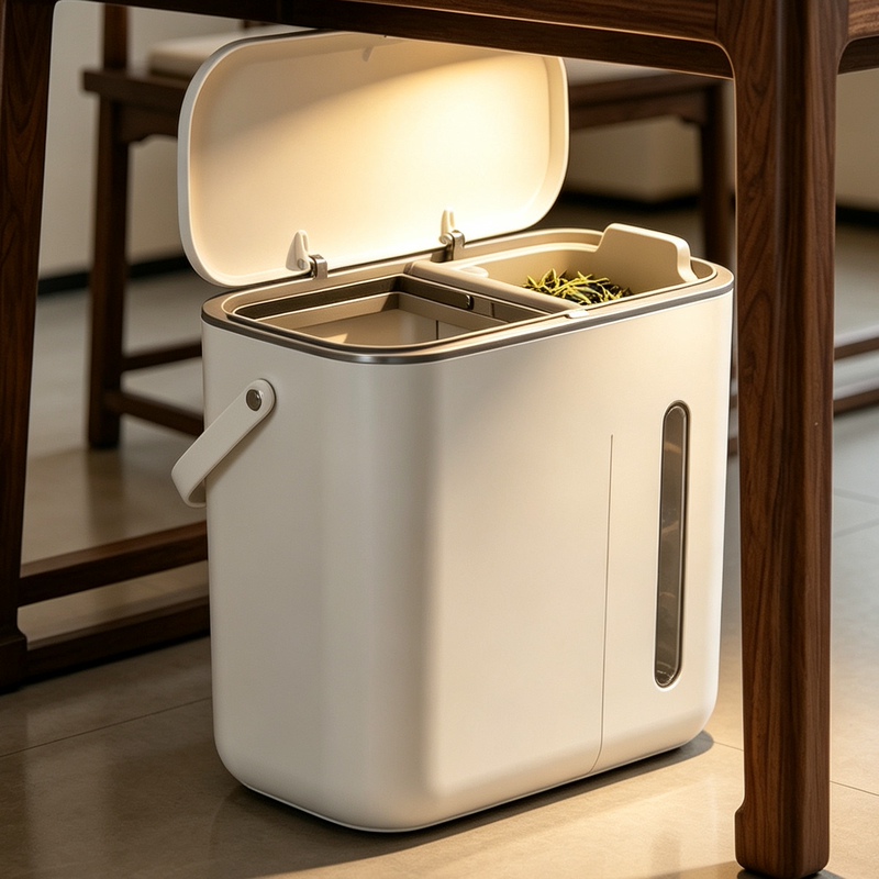 Japanese Tea Water Bucket, Waste Water Bucket, Tea Bucket, Tea Residue Bucket, Dry and Wet Separation, Tea Leaf Strainer, Tea Set Accessories, Tea Table Trash Can