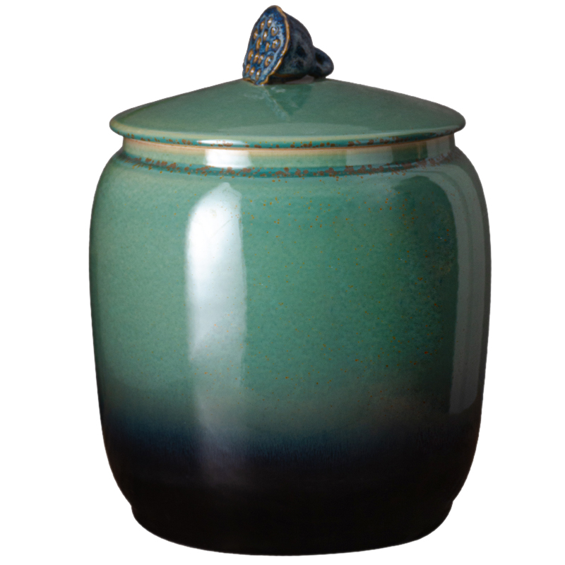 Jingdezhen ceramic barrel 20 jins 30 jins the loaded with cover rice pot ricer box insect - resistant, moisture - proof seal storage bins