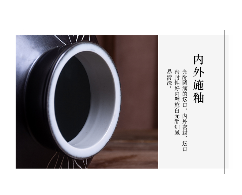 Jingdezhen ceramic terms bottle with tap 10 jins 20 jins 30 jins 50 jins install archaize home sealed jars jugs