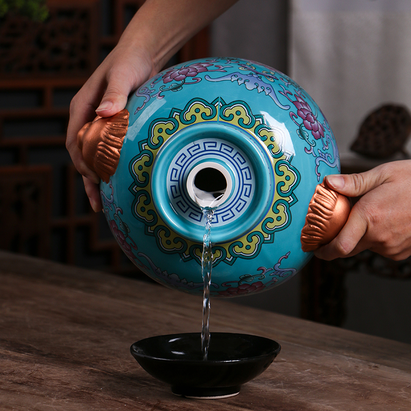 Jingdezhen ceramic jars jugs 5 jins of an empty bottle with Chinese style hip household sealed empty bottles of liquor bottles gift box