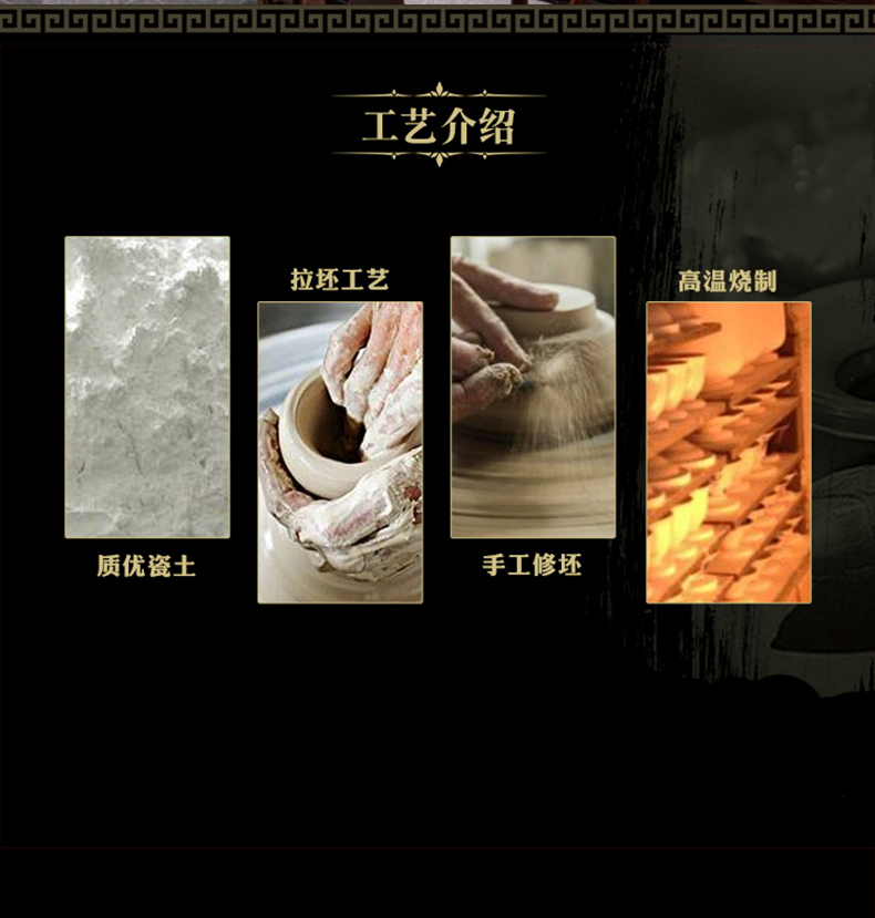 Archaize of jingdezhen ceramic jars bottle 10 jins 20 jins 30 jins general pot mercifully wine jar medicine bottle with tap