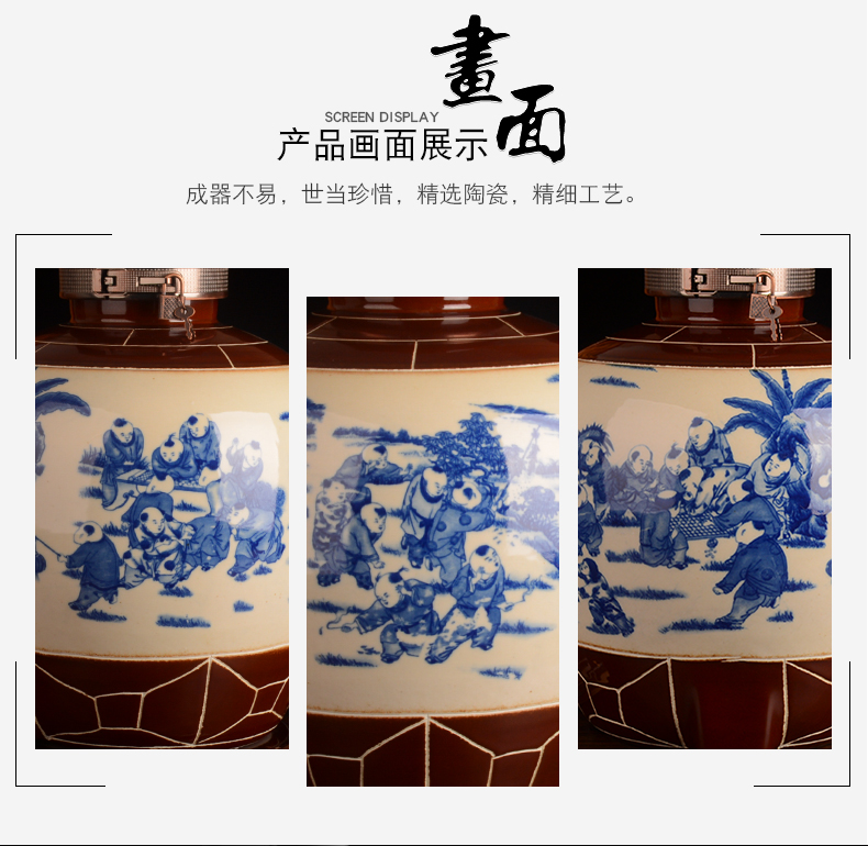 Jingdezhen ceramic jar 10 20 30 to 50 kilo to dip jugs with leading domestic sealing liquor bottles