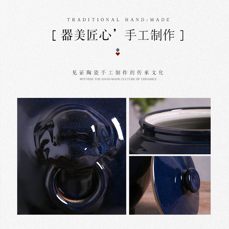 Jingdezhen ceramic jars ancient it 30 jins 50 kg 100 jins home wine bottle liquor mercifully jars