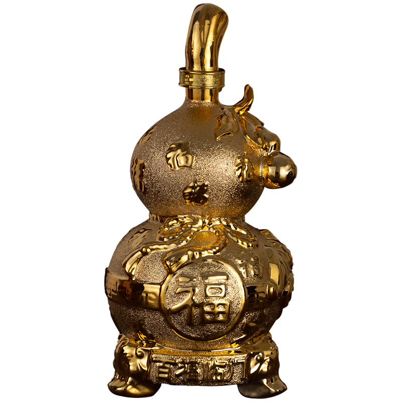 Jingdezhen ceramic bottle 4 jins install archaize creative gourds empty bottles household seal wine jars with gift box