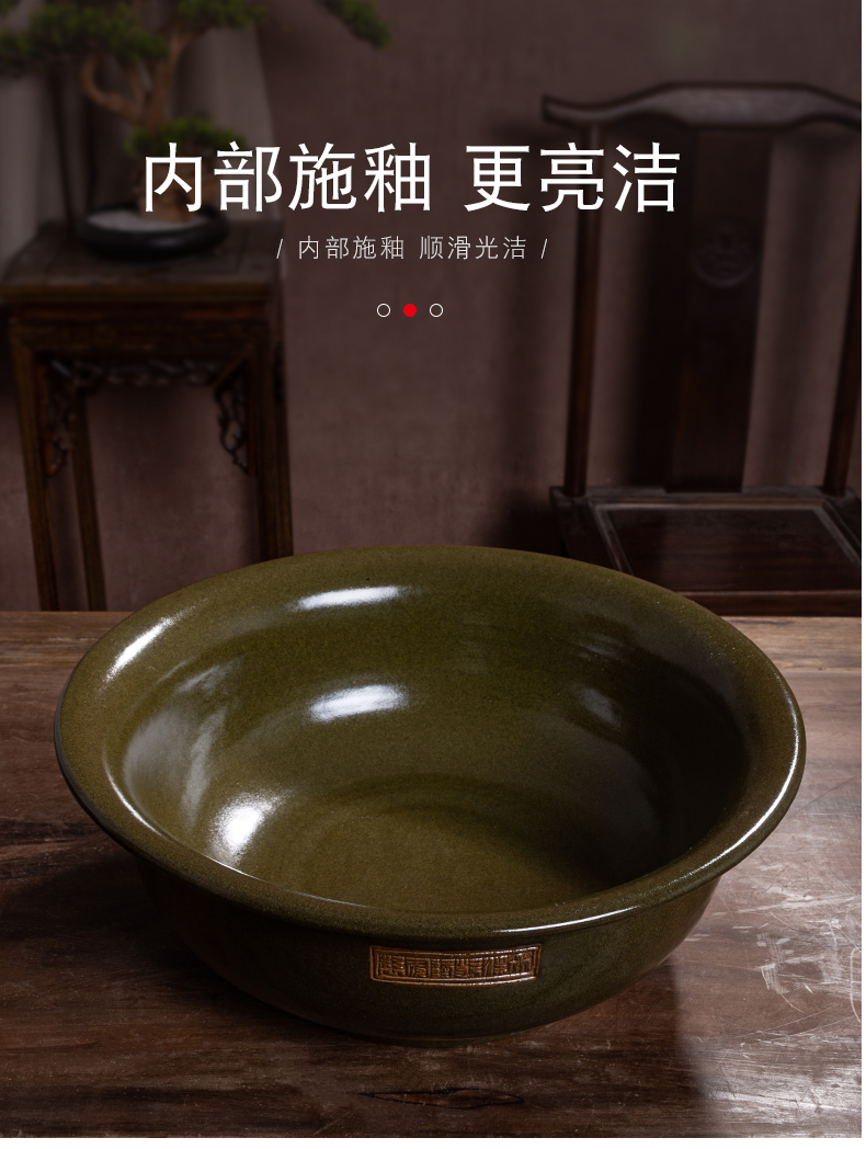 Jingdezhen ceramics and the basin that wash a face big old rubbing basin porcelain household thickening and the great happens in porcelain basin