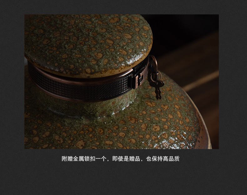 Jingdezhen archaize jars jars with leading ceramic dip bottle 10 jins 20 jins 30 pounds it 50 kg jugs