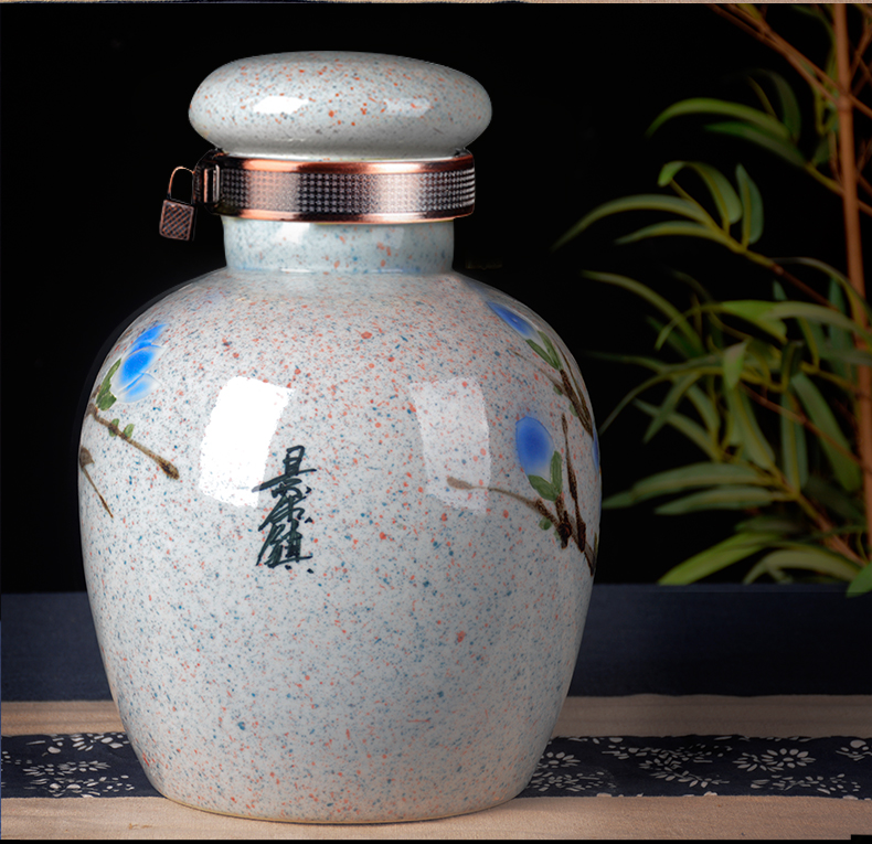 Soaking jar 10 jins 20 jins 30 jins of 50 kg is leading the glass bottle of jingdezhen ceramic jars of it