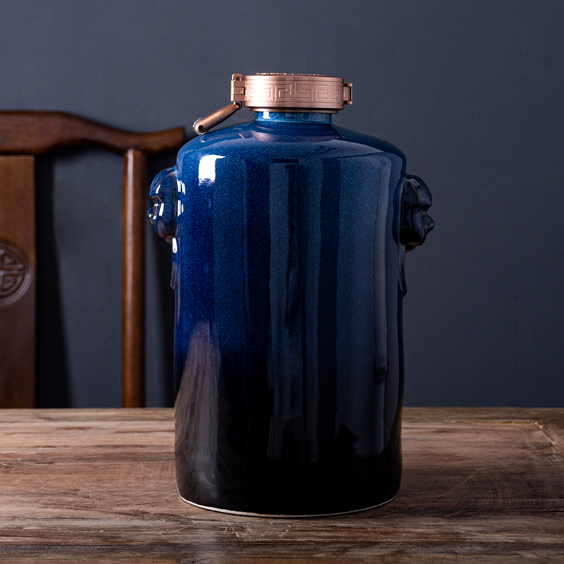 Jingdezhen ceramic bottle 1 catty 5 jins of 10 jins home with the empty bottles of wine jar sealed jar of wine custom lettering