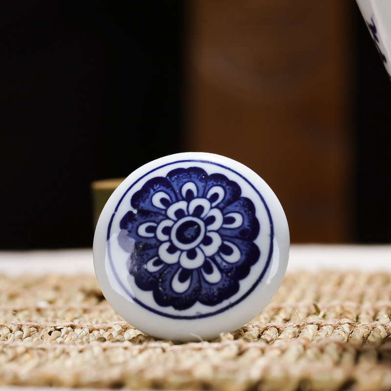 Ceramic bottle wine pot small jars 2 jins of jingdezhen blue and white porcelain jars may scattered liquor bottle empty wine bottle of wine