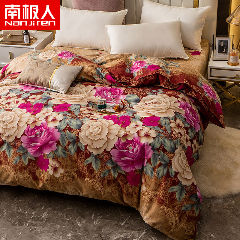 South Pole Man pure cotton mill wool quilt cover single piece thickened quilt cover single set of women net red single double full cotton 200x230 winter