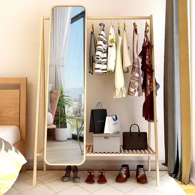 Hanging clothes mirror integrated coat rack full-length mirror full-length mirror wall hanging wall bedroom full-length mirror floor mirror home