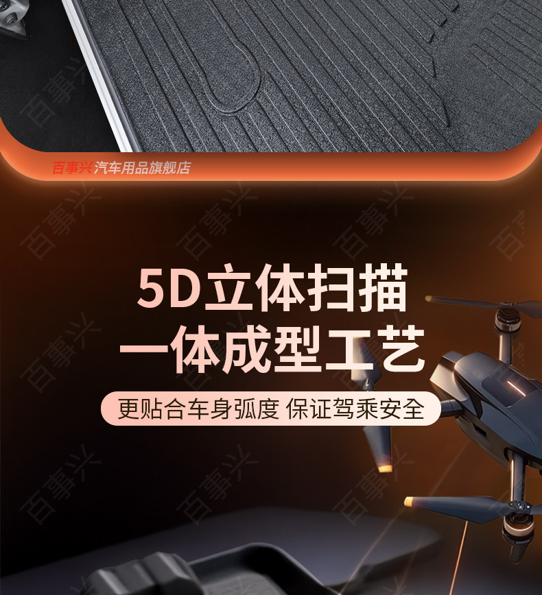Suitable for Wuling Rongguang Ev Trunk Mat, Special New Energy Cargo Compartment Mat, Waterproof Tpe Foot Mat, Full Surround Coverage*