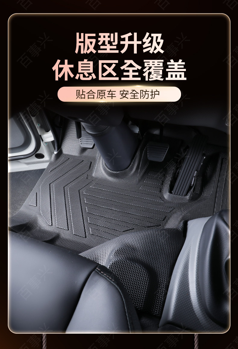 Suitable for JAC Shuailing S3, full-coverage TPE floor mats for truck cabs, complete collection of modification accessories