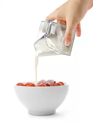 Creative Japanese square Milk Cup high temperature resistant glass milk box fresh milk box household breakfast cup