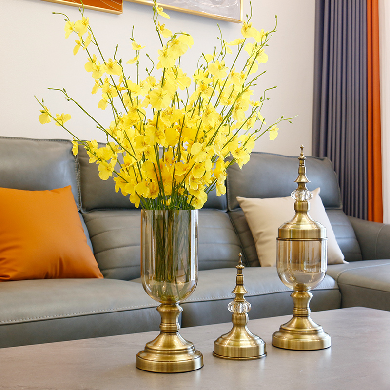 Nordic simulation vase decoration living room flower arrangement drying flower American dining table light luxury TV cabinet home soft decoration