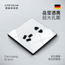 Odoran 86 type switch socket panel household wall concealed five-hole two-three plug 5-hole 10a power outlet