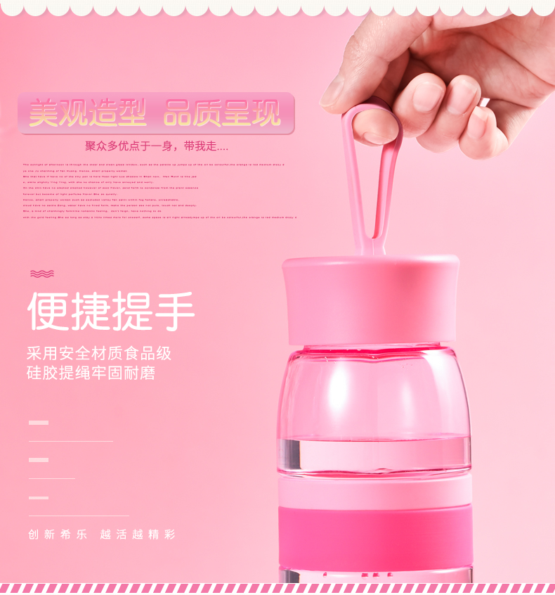 Xile Cup Xu Hướng Sáng Tạo Cốc Nhựa Xách Tay Leakproof Cup Nam Giới và phụ nữ Sinh Viên Thể Thao Chai Các Cặp Vợ Chồng Hand Cup