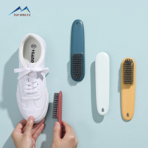 Small white shoes Plastic shoe brush bristle childrens flip shoe brush multi-functional soft hair pig hair does not hurt shoes Long handle shoe brush