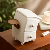 Наклоненный настольный ящик для хранения, креативный и симпатичный ящик для ключей в прихожей, органайзер для рабочего стола и стеллаж для хранения.