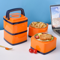 Stainless steel multi-layer rice insulated barrel lunch box bucket cute portable office workers large capacity lunch box long-term insulation