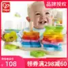 Hape rainbow pile tower pile pile music wooden blocks 1-2 years old baby color cognitive set of columns children's educational toys