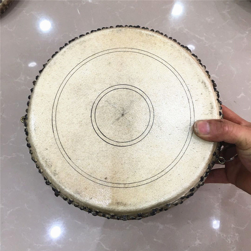 6 5 inch Dojo Flat Drum Taoist Drum Winter Melon Drum Taoist Drum Bamboo Nail Drum Tang Drum Sichuan Opera Flat Drum