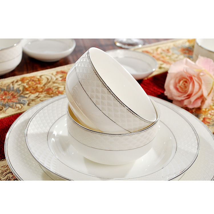 Always suit of jingdezhen ceramics tableware 56 skull porcelain tableware suit dish dish suit Korean combination