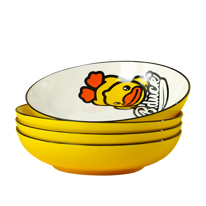 Bduck yellow duck ceramic dishes suit household creative cartoon character lovely tableware combinations dishes