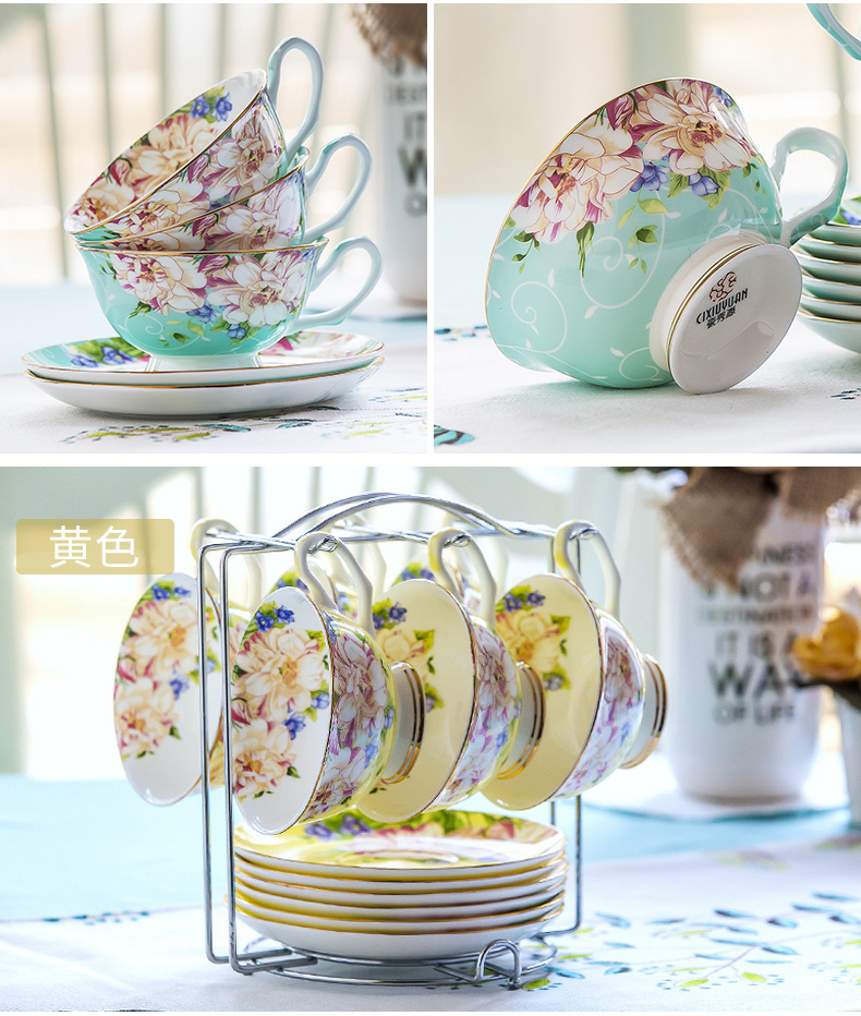 Ou ipads porcelain coffee cup suit English afternoon tea tea set a complete set of creative household contracted ceramic tea cup