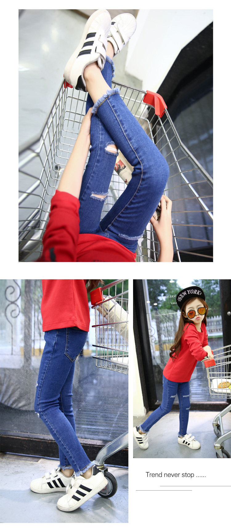 Pantalon fille en toile - Ref 2061521 Image 24