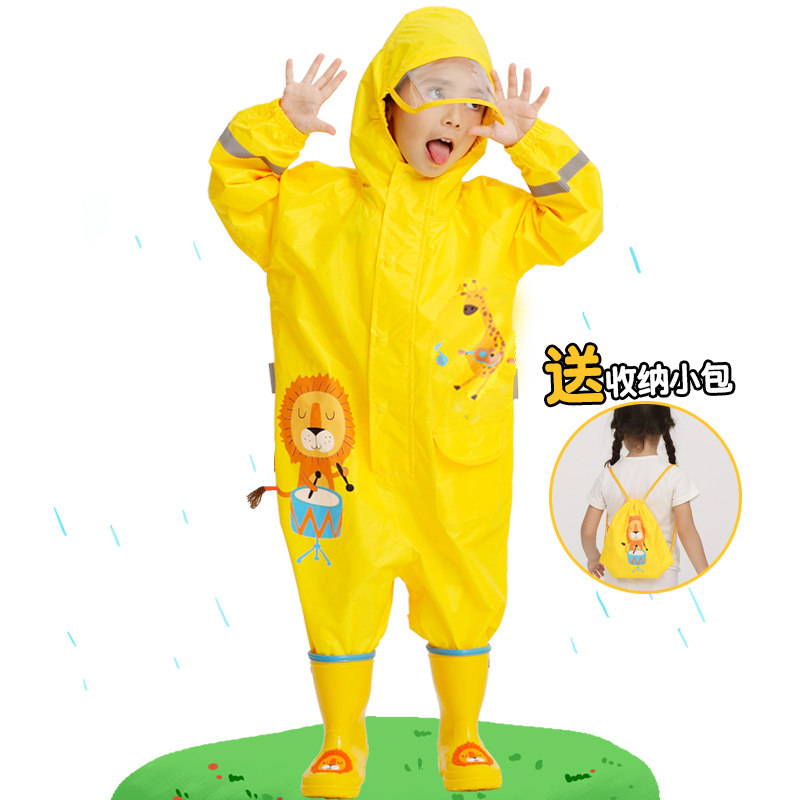 Children Raincoat Waterproof Clothing Rain Cape Cloak Style Children Kindergarten Boys And Girls Cute Cartoon Kid Students-Taobao