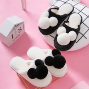 Dép cotton nữ mùa đông 2018 mới trong nhà những người yêu nhà dễ thương nhà túi đáy dày với mùa đông nam sang trọng