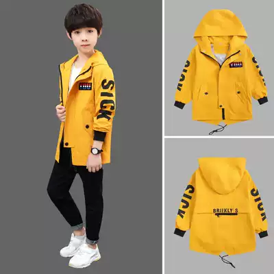 Boys 'spring and autumn jackets 2021 new 7 ten 11 big boys' clothes Korean version of boys ' western windbreaker 12-15 years old tide