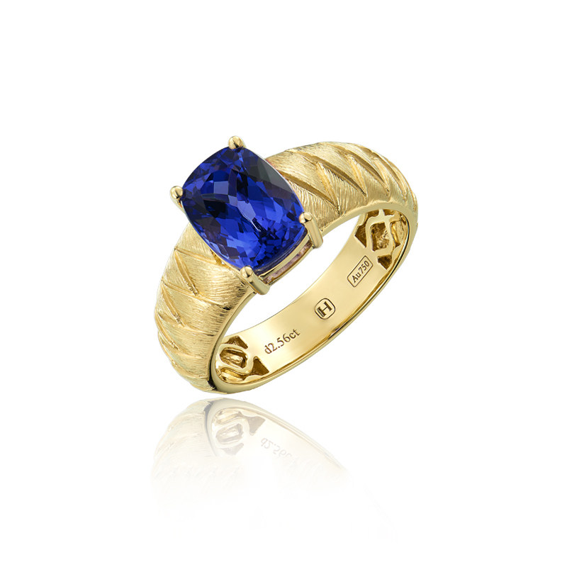Haifanji Jewelry 18K Elegant Yellow Gold Tanzanite