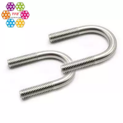 (M6)304 stainless steel U-shaped screw U-bolt fixing card riding clamp pipe clamp JB4321