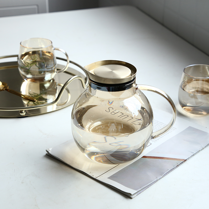 With glass tray With home sitting room key-2 luxury Nordic creative suit glass cup With a cup of water suit as light as the Philippines