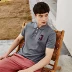 Luxury Pucci nam 2020 hè nam mới POLO xu hướng cổ tròn giản dị màu ngắn tay ngắn - Polo