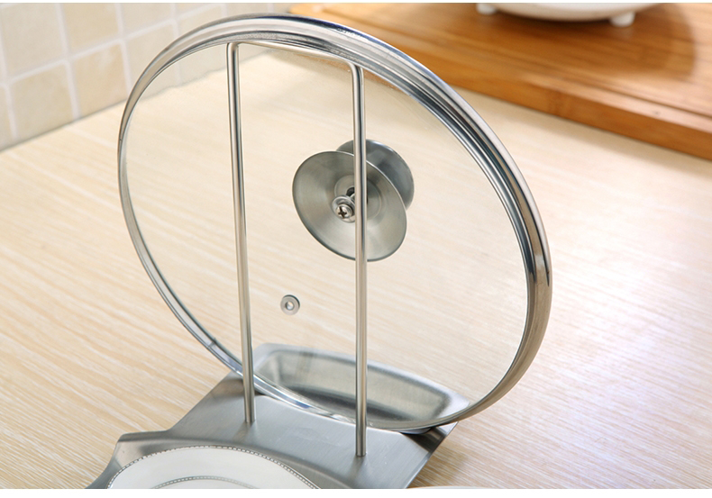 đèn nháy 7 màu Hộ gia đình giá đỡ nồi loại inox 304 đồ dùng nhà bếp nhỏ cửa hàng bách hóa kệ đặt nắp nồi - Thiết bị sân khấu đèn led nháy theo nhạc