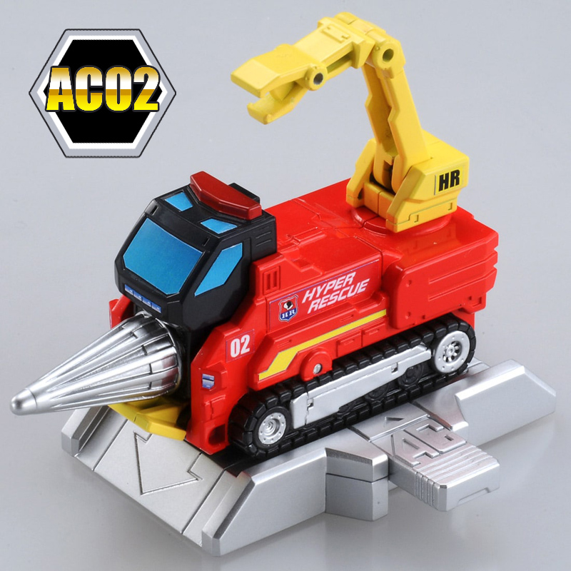 TOMY Domeca super rescue series AC02 car model boy toy excavator deformable car