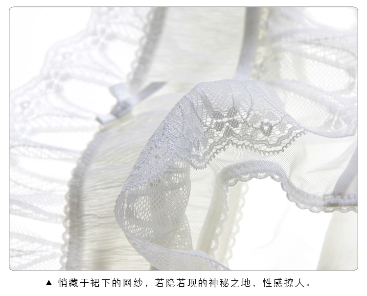 Châu Âu và Hoa Kỳ kích thước lớn phù hợp với garter trắng ren gợi cảm đồ lót gợi cảm đồ lót garter đồ lót vớ ba bộ dây nịt bít tất ren gợi cảm